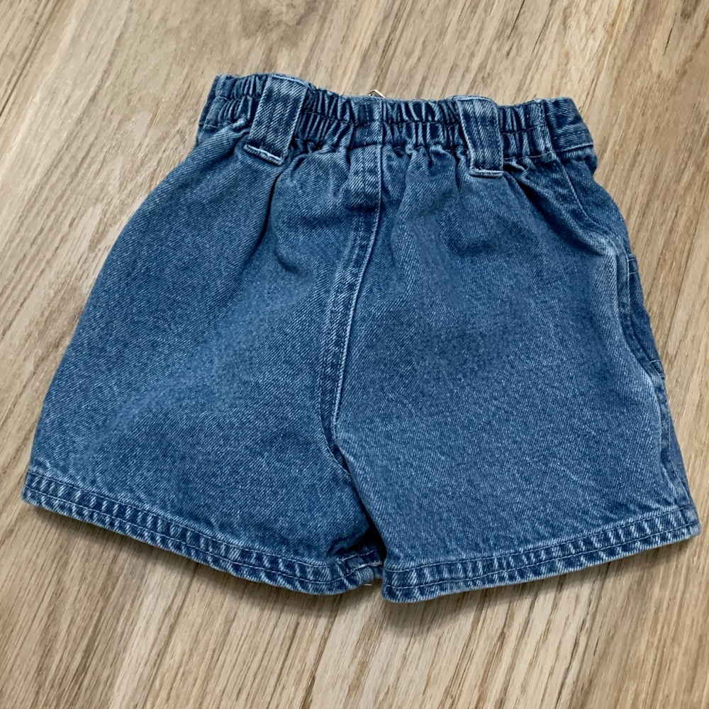 Vintage Care Bears Rainbow 100% Cotton Denim Jean Shorts Baby 12M - Picture 4 of 5